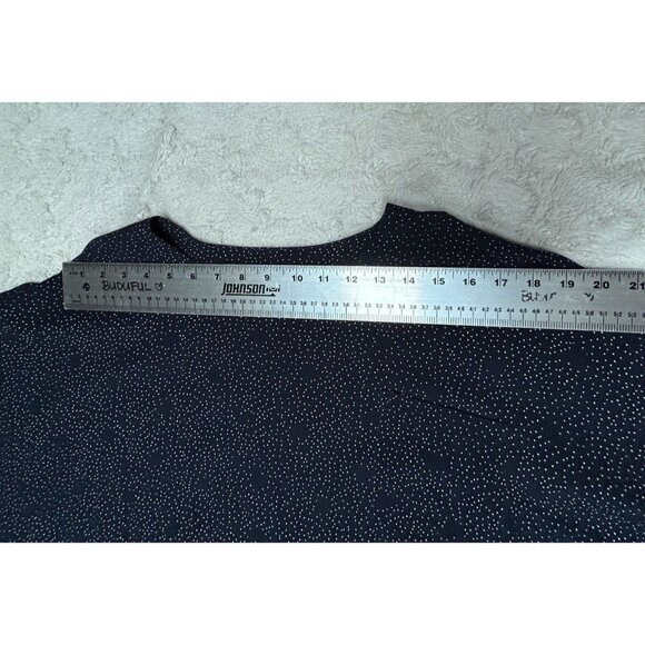 A Touch of Class Women Dot Print Dolman Sleeve Top One Size Fits All Blue Casual - Picture 5 of 8